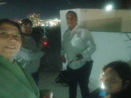 UAQ team operating at night with equipment