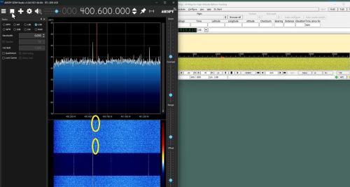 Intermittent signal capture from ThumbSat pass